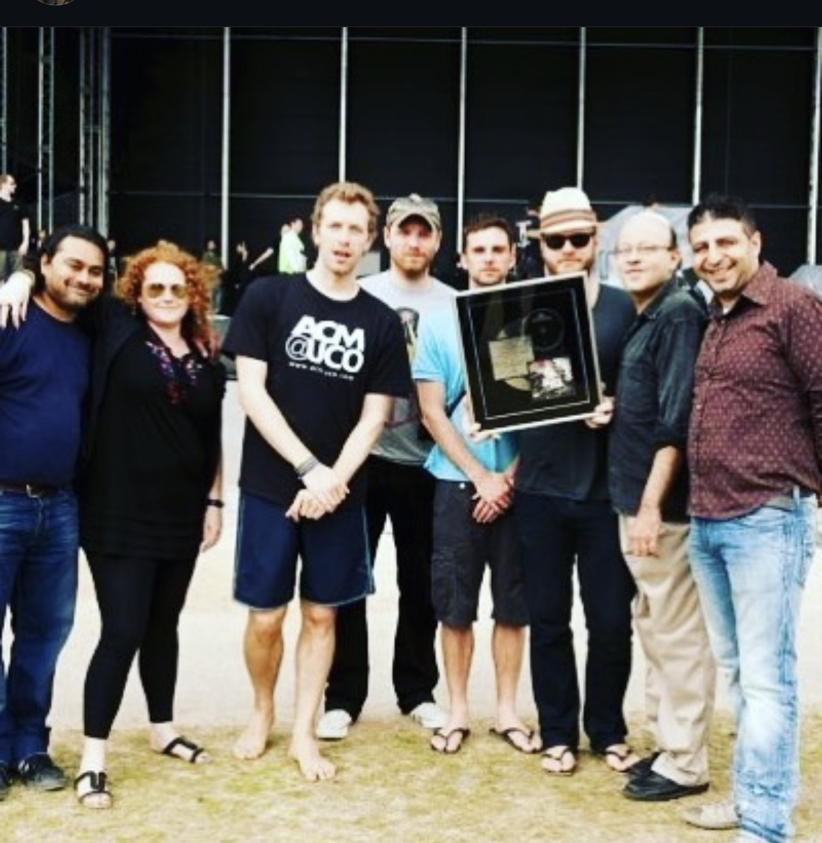 Richard Hussein with Coldplay
