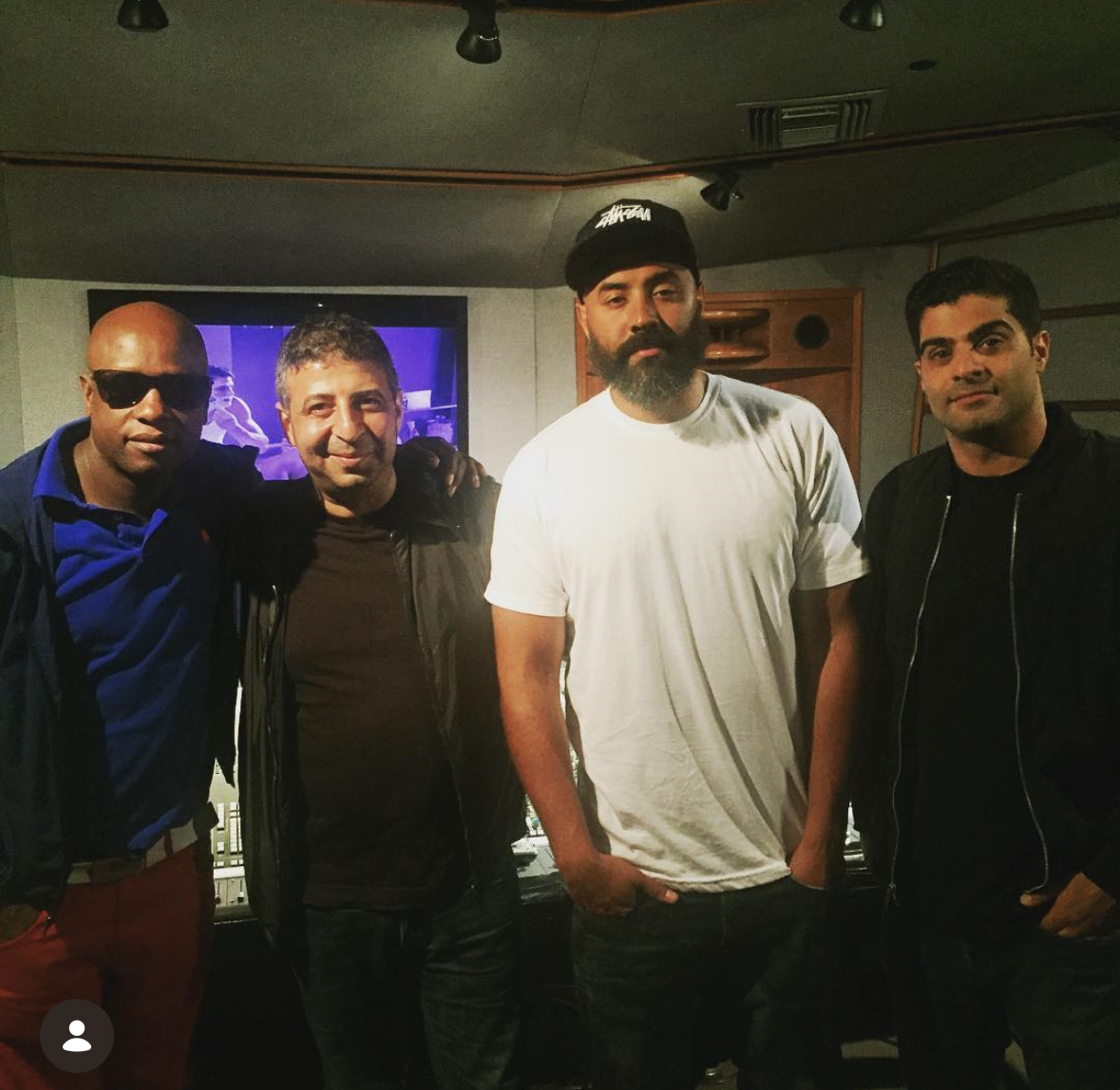 Richard Hussein with Jerry Wonda and Ebro Darden at Platinum Studios NYC
